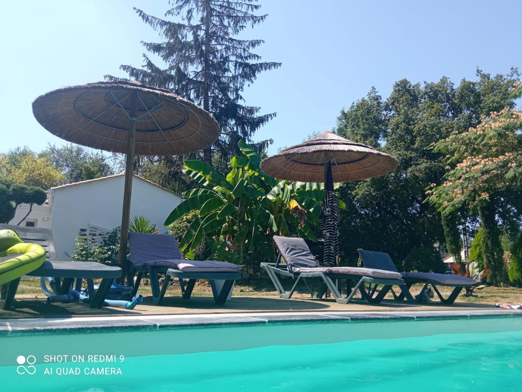 Mas Des Vignes Piscine Chauffee Bed & Breakfast Le Champ-Saint-Pere Bagian luar foto